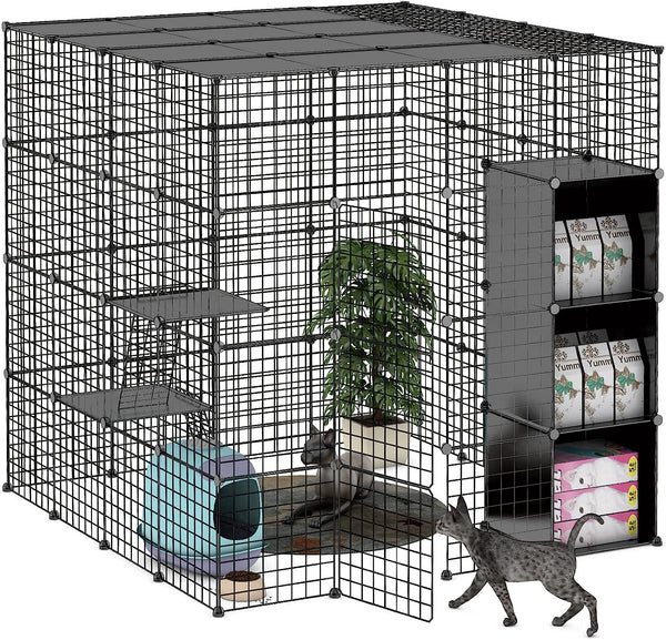 Cat Cage Large DIY Indoor Pet Home Small Animal House Detachable Playpen
