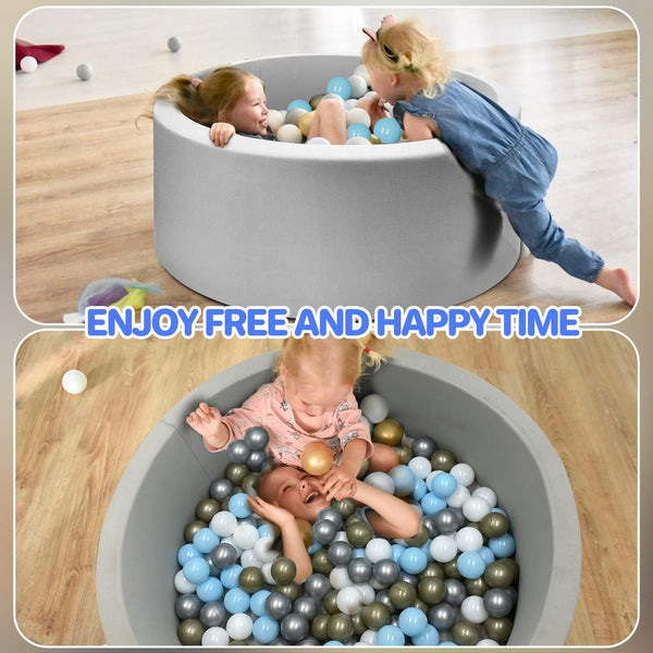 Foam Ball Pit for Toddler Indoor Outdoor Nursery Baby Ball Pool