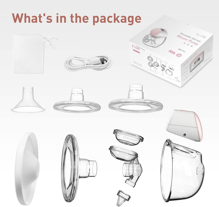 Wearable Double Breast Pump HandsFree Portable Electric 3 Mode&10 Lev