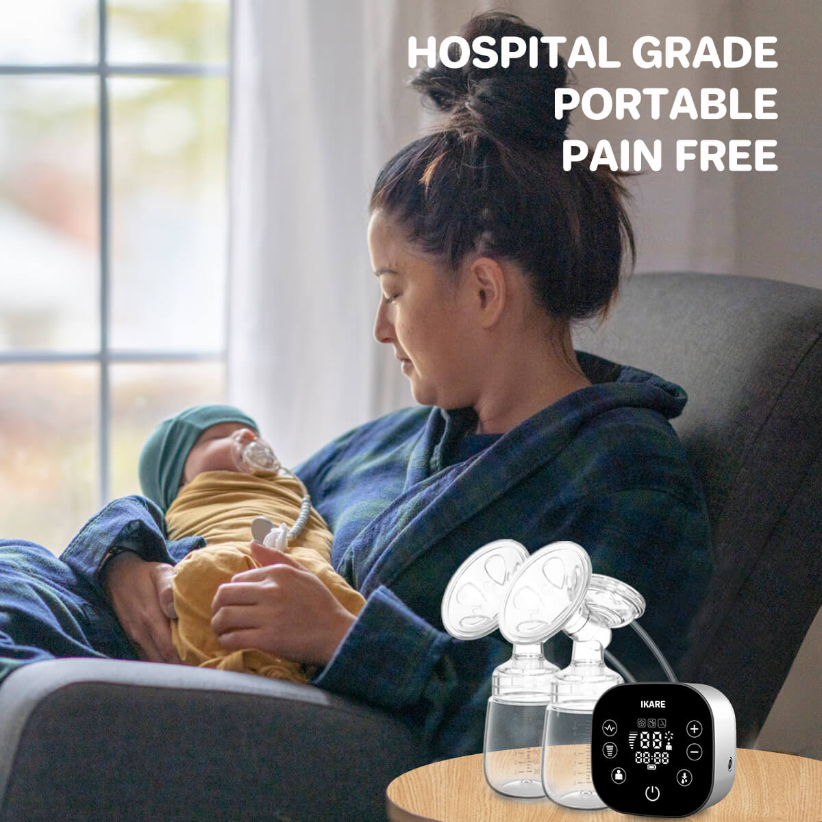 Electric & Portable Hands free breast pump IKARE